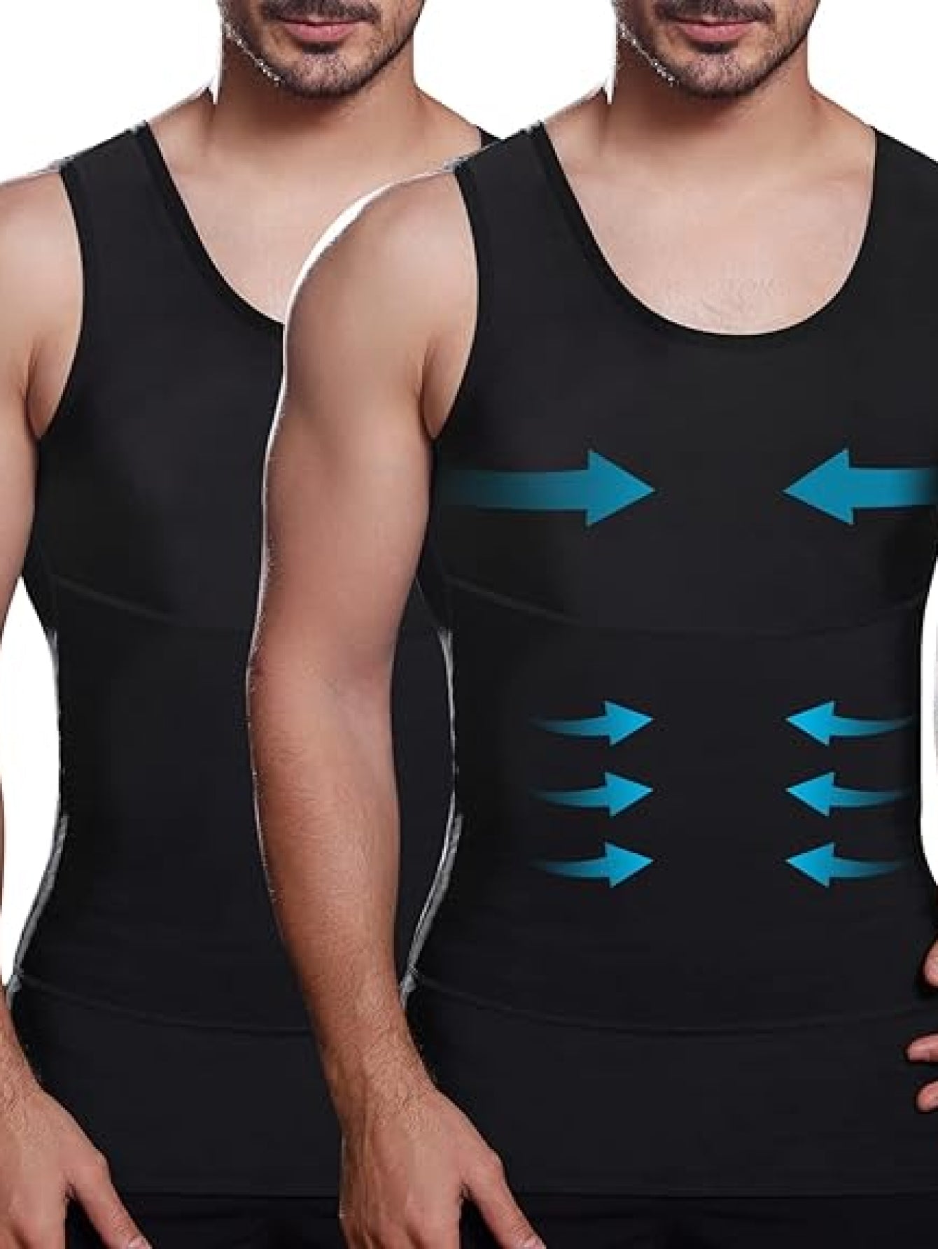Mens Slimming Body Shaper Compression Tank Top Undershirt Shapewear