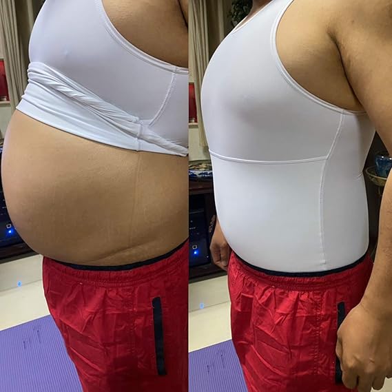 Mens Slimming Body Shaper Compression Tank Top Undershirt Shapewear
