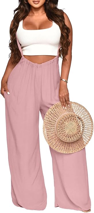 Women's Summer Casual Solid Color Jumpsuit