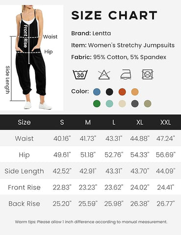 Women's Black Pocket Jumpsuit With Strap