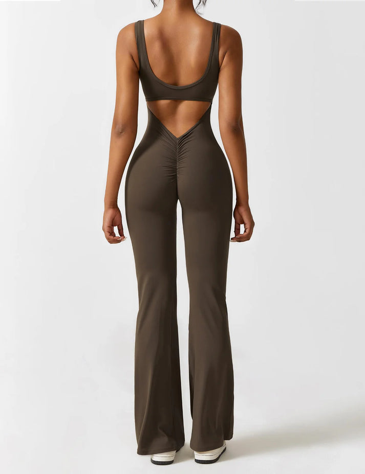 Women's Sleeveless Flare Jumpsuit