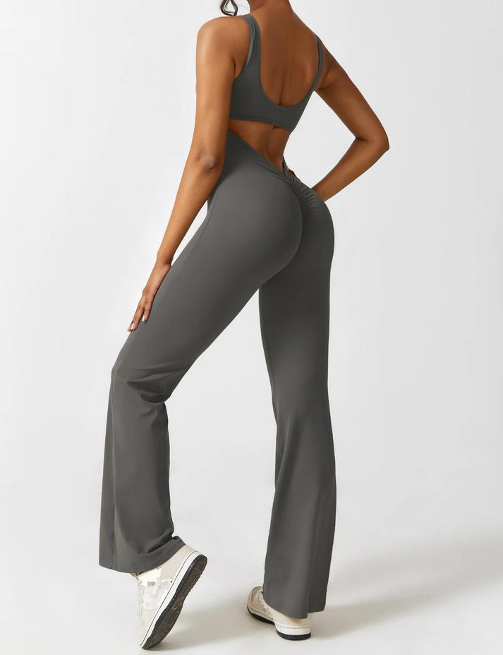Women's Sleeveless Flare Jumpsuit