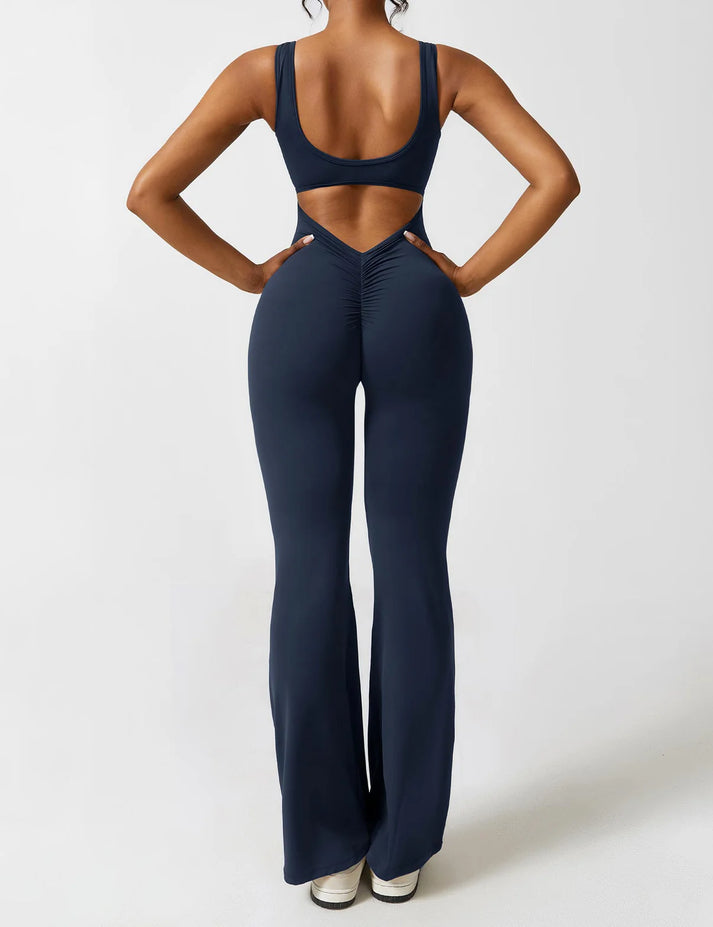 Women's Sleeveless Flare Jumpsuit