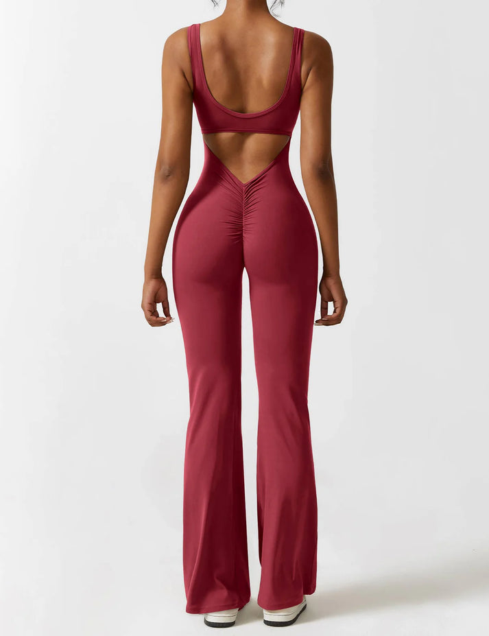 Women's Sleeveless Flare Jumpsuit