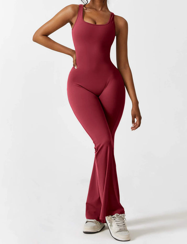 Women's Sleeveless Flare Jumpsuit