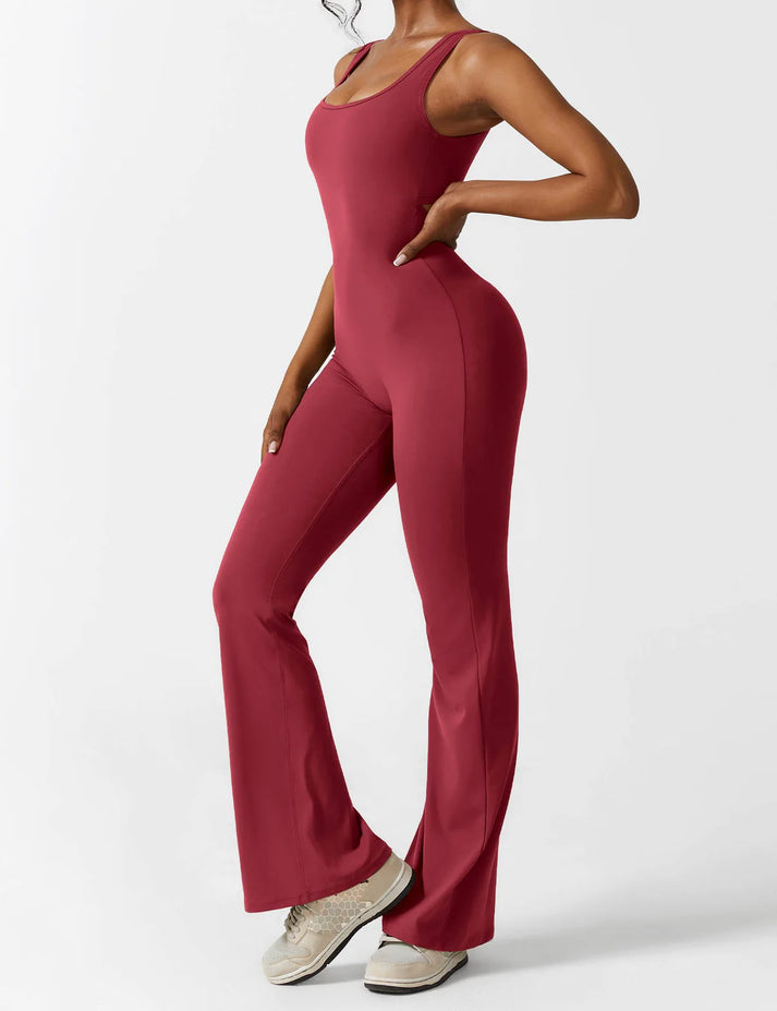 Women's Sleeveless Flare Jumpsuit