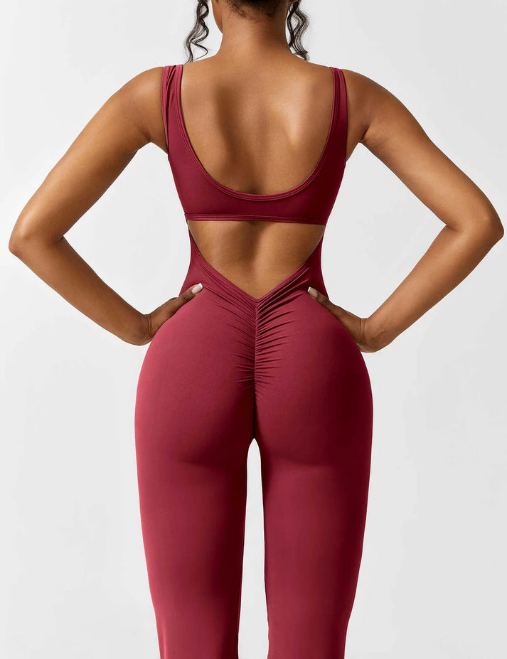 Women's Sleeveless Flare Jumpsuit